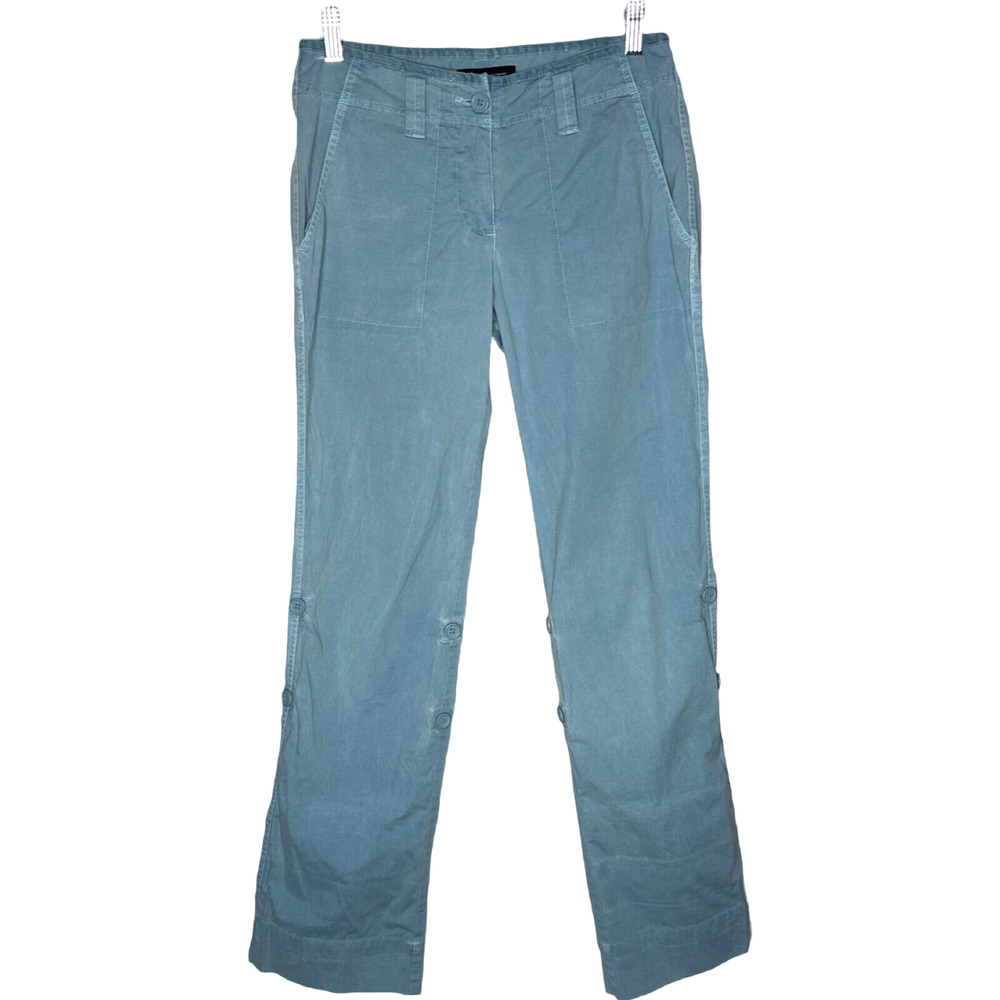 INC International Concepts Pants Womens 2 Blue Adjustable Length Preppy Casual